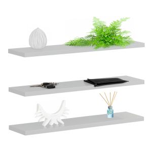 Cassius wall shelves, white melamine 60x14.5cm (hm8966.11)