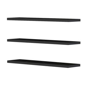 Cassius wall shelves, melamine in black marble 60x14.5cm (hm8966.13)