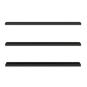 Cassius wall shelves, melamine in black marble 60x14.5cm (hm8966.13)