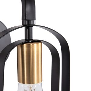 Wall lamp Biut Hm7443.11 metal in black - gold 16x19x38cm.