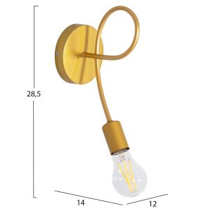 Wall lamp Fridrik Hm7399.12 metal in gold 12x15.5x28.5hcm