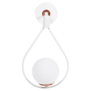 Стенен аплик Hanging Drop бял с бял глобус 22x20x43cm (hm7640,03)