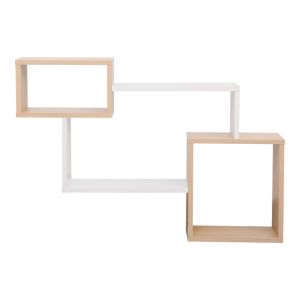 Wall shelf Beldra in natural white color 84x15x57.8 cm