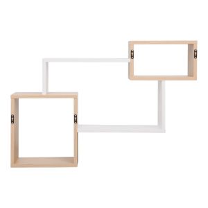 Wall shelf Beldra in natural white color 84x15x57.8 cm
