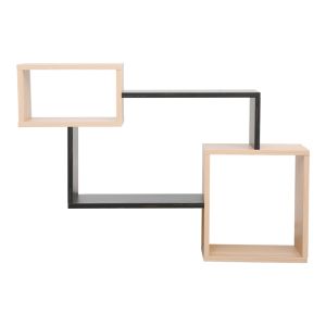 Wall shelf Beldra in natural and marble color 84x15x57.8 cm