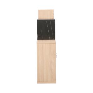 Wall shelf Beldra in natural and marble color 84x15x57.8 cm