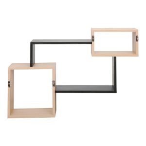 Wall shelf Beldra in natural and marble color 84x15x57.8 cm