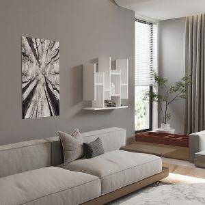 Bemba wall shelf in white shade 70x19.6x68.8cm
