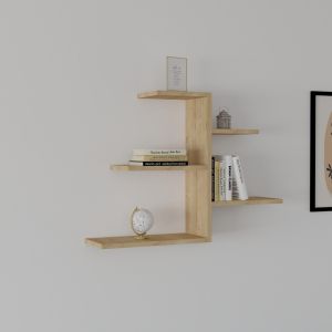 Wall shelf Callum in oak shade 82.2x19.6x48cm