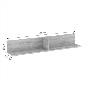 Wall shelf Drowel in Sorona color 130x21.6x20cm