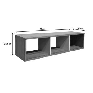 Flevior wall shelf in Sonoma-white color 90x22x25.6cm