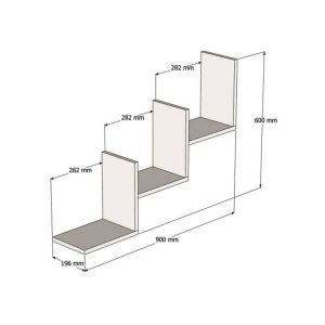 Mauer wall shelf in anthracite color 90x19.6x60cm