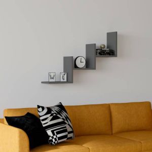 Mauer wall shelf in anthracite color 90x19.6x60cm