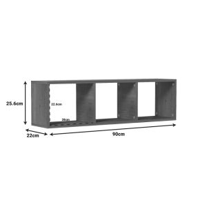 Стенен рафт Mikoro в естествен цвят 90x22x25.6см
