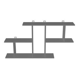 Wall shelf Vertoura in dark gray color 116x18.5x60cm