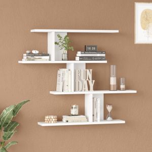 Zaka wall shelf in white shade 98.7x14.5x78cm