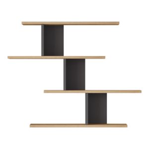 Wall shelf Zaka in natural anthracite 98.7x14.5x78cm