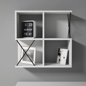 Melamine wall shelf in white color Hm9520,03