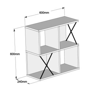 Melamine wall shelf in white color Hm9520,03