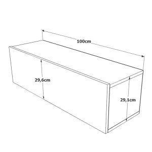 Стенен тв модул Serit цвят сонома 100x31,6x29,6cm