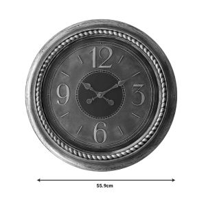 Festo wall clock in antique silver shade D55.9x5.6cm