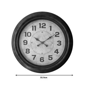 Wall clock Napol in antique black and gold tone D55.9x5.8cm