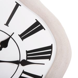 Wall clock Santorini series Hm4515 MDF in off-white-black dots and Latin numerals 58x2.5x61hcm.