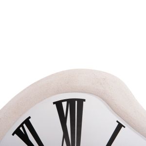 Wall clock Santorini series Hm4515 MDF in off-white-black dots and Latin numerals 58x2.5x61hcm.