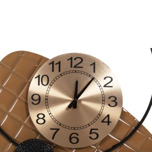 Wall clock, metal in gold color with black hands 50x63cm (hm4204)