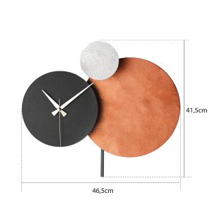 Wall clock, metal in copper, white and anthracite color 46.5x41.5cm (hm4329)