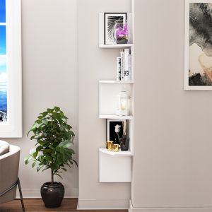 White wall shelf 29.5x29.5x155cm