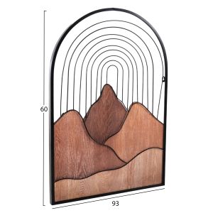 Стенна декорация Hm4220 метал/дърво 60x3,5x93hcm