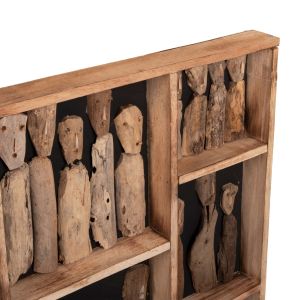 Стенна декорация Myst Naturally Hm4274 фигури в рамка Driftwood 100x6x100hcm