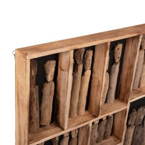 Стенна декорация Myst Naturally Hm4274 фигури в рамка Driftwood 100x6x100hcm