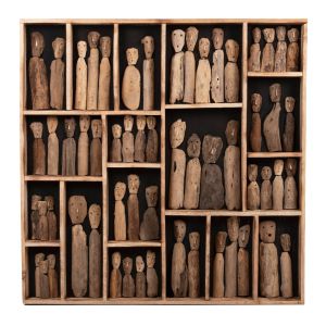 Стенна декорация Myst Naturally Hm4274 фигури в рамка Driftwood 100x6x100hcm