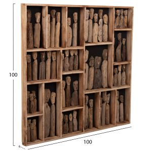 Стенна декорация Myst Naturally Hm4274 фигури в рамка Driftwood 100x6x100hcm