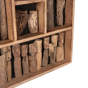Стенна декорация Myst Naturally Hm4275 фигури в рамка Driftwood 60x5x80hcm