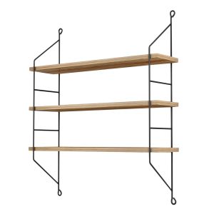 Wall shelf Achala Hm9185,11 made of melamine, natural oak color 60x15x68hcm