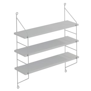 Wall shelf Achala Hm9185,15 made of melamine white 60x15x68hcm