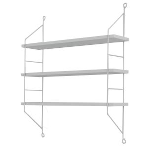 Wall shelf Achala Hm9185,15 made of melamine white 60x15x68hcm