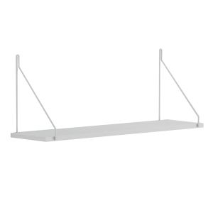 Wall shelf Agilan Hm9183,15 made of melamine white/white metal 72x20x27hcm