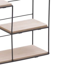 Wall shelf Basami metal with wooden tops 30x11x30cm