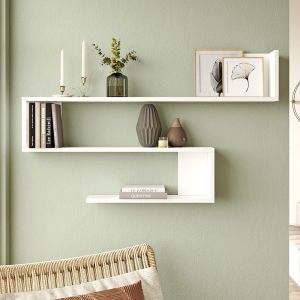 Wall shelf Belinda white 120x14.5x71.4cm
