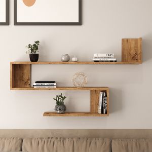 Wall shelf Belinda sonoma color 120x14.5x71.4cm