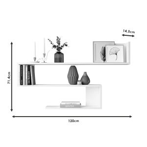 Wall shelf Belinda sonoma color 120x14.5x71.4cm