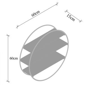 Wall shelf Hm9114,01 60x15x60cm