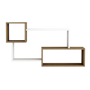 Wall shelf Tanner Hm8948.11 made of melamine, white/natural color 90.5x20x51hcm