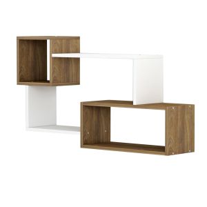 Wall shelf Tanner Hm8948.11 made of melamine, white/natural color 90.5x20x51hcm