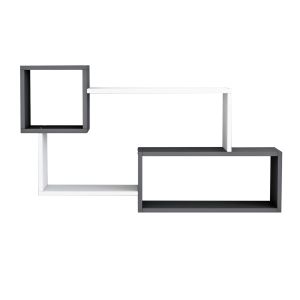 Wall shelf Tanner Hm8948.12 made of melamine, white/gray color 90.5x20x51hcm