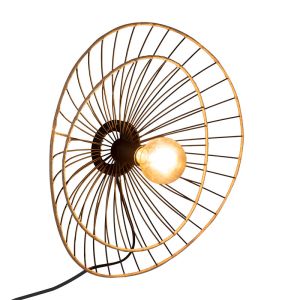 Wall lamp Alara E27 40w in gold-black color, dimensions D45x11cm